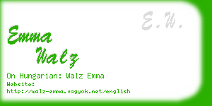 emma walz business card